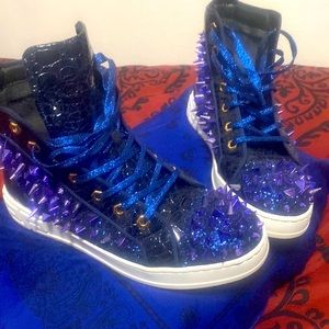 Blue high top with spikes